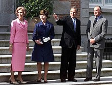 Sofia, Laura Bush, George W. Bush and Juan Carlos.jpg