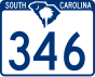 South Carolina Highway 346 Markierung