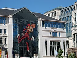 Spirou at Place Sainctelette, Brussels.JPG