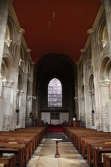 Interior of the abbey, looking east St.Mary and St.Botolph's nave - geograph.org.uk - 1322463.jpg