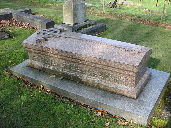 Grave of the 7th Duke of Devonshire at St Peter's Churchyard, Edensor.