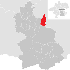 Poloha obce Steinbach an der Steyr v okrese Kirchdorf an der Krems (klikacia mapa)
