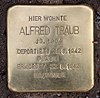 Stolperstein Gleditschstr 55 (Schön) Alfred Traub (dritter Stein).jpg