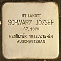 Stolperstein für Schwarz József - József Schwarz (Sárospatak).jpg