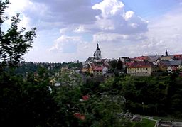 Stribro CZ town centre from SE.jpg