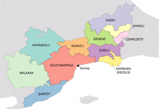 <span class="mw-page-title-main">Çerkezköy</span> District and municipality in Tekirdağ, Turkey