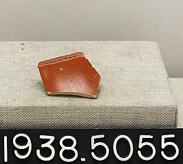 Terracotta rim sherd, Yale University Art Gallery, inv. 1938.5055