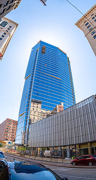 <span class="mw-page-title-main">The Lumen</span> High-rise apartment building in the Playhouse Square district of downtown Cleveland, Ohio