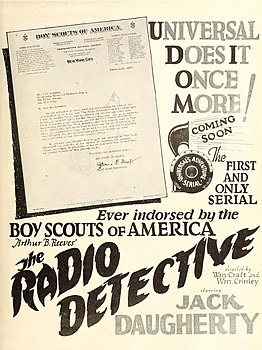 The Radio Detective ad in Motion Picture News, 1926 The Radio Detective ad in Motion Picture News (March 6, 1926 to April 24, 1926) (page 219 crop).jpg