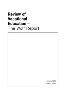 Her review of vocational education commissioned by the British Department of Education. The Wolf Report.djvu