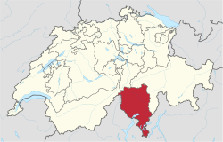 Ticinon kantoni sijaitsee Etelä-Sveitsissä.