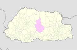 Map of Trongsa District in Bhutan