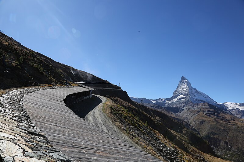 File:Tunnel to Riffelberg with Matterhorn.jpg