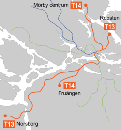 Plan der Röda linjen