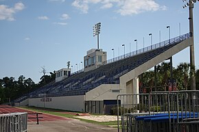 Percy Beard Track at Pressly Stadium is the home of the Florida Gators track and field teams. UF Pressly Stadium.JPG
