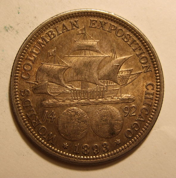 File:USA, COLUMBIAN EXPOSITION, CHICAGO 1893 -HALF DOLLAR a - Flickr - woody1778a.jpg