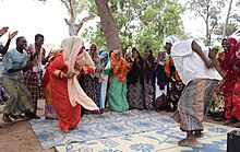 Somalis performing the folk dance called Dhaanto USAID's Transition Initiatives for Stabilization program in Somalia (19137298290).jpg