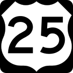 US Highway 25 road sign