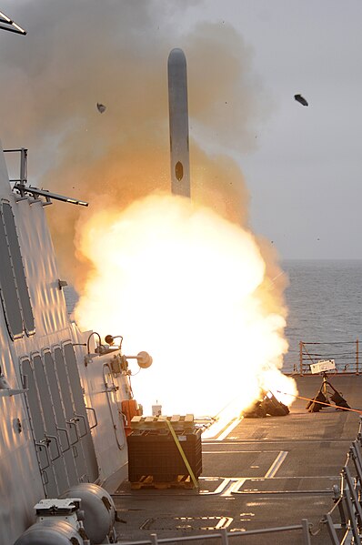 File:US Navy 100622-N-0775Y-043 A tomahawk missile launches off the aft vertical launching system aboard USS Sterett (DDG 104).jpg