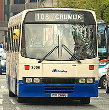 Ulsterbus Alexander bodied Tiger Ulsterbus bus 2666 Leyland Tiger Alexander Belfast VXI 2666 in Belfst, Northern Ireland 22 April 2009 crop.jpg