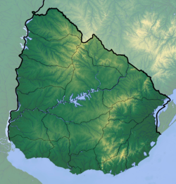 Расположение водоема в Уругвае.