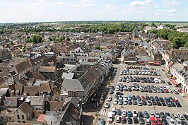 Verneuil -sur-Avre gezien vanaf de toren van de Église de la Madeleine