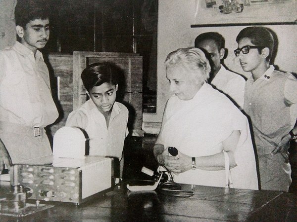 Pandit as a Chief Guest at The Doon School, Dehradun, in the 1960s.