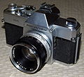 Vintage Mamiya-Sekor 35mm SLR Camera, Model 500 TL, Fully Mechanical, 42mm Threaded Mount, Made In Japan, Circa 1966 (13364337754).jpg