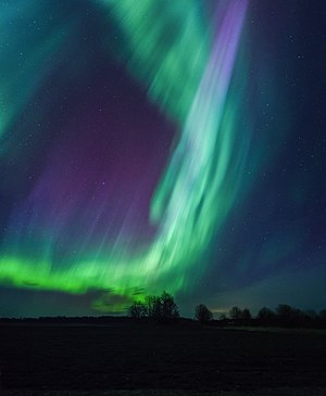 זוהר הקוטב באסטוניה - תופעת טבע המאופיינת בהופעה של אורות בצבעים שונים בשמי הלילה.
