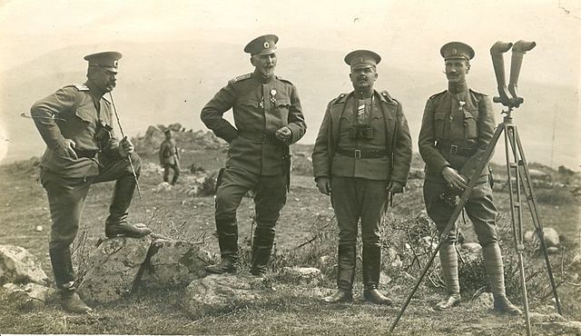 Bulgarian officers on the Macedonian front