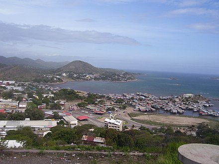 Walter Bay from hills immediately east of downtown Port Moresby