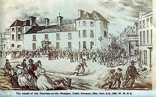 Newport Rising 1839 pro-democracy revolt by Chartists in Newport, Wales