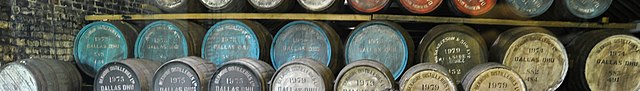 Whisky casks, Dallas Dhu distillery