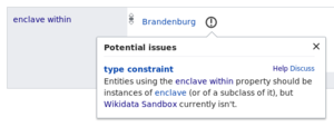 Screenshot of updated Constraint Violation Report in Wikidata]
