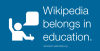 Wikipedia belongs in education sticker, blue.svg