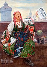 Femme vendant des journaux (1907)