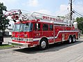 Reserve Ladder 18 serving the Lexington Fire Department, KY. Pierce Arrow 105' X-Ladder 1
