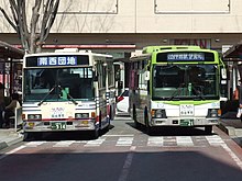 Yamanashi Kotsu bus cars, Kofu. Yamanashi Kotsu.jpg