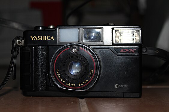 The front of a Yashica camera