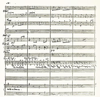 Arthur Sullivan's manuscript of the Act 1 finale of The Yeomen of the Guard (1888) YoG-ms.jpg