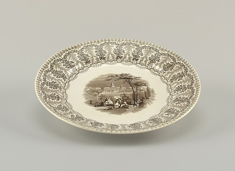 File:"American Cities A.D. Scenery. City Hall New York" Plate, mid-19th century (CH 18693383).jpg