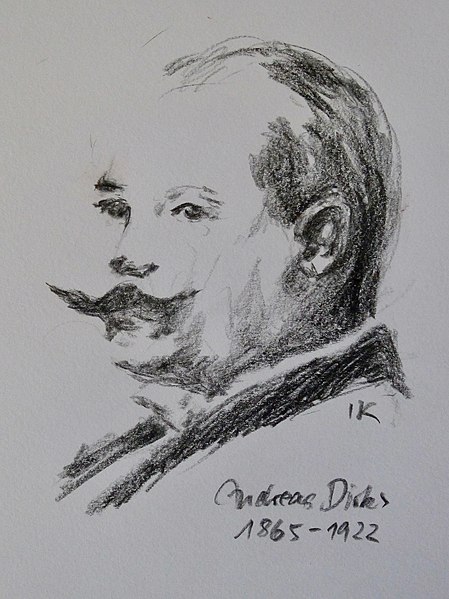 File:"Andreas Dirks 1865-1922", Zeichnung von Ingo Kühl, 2021.jpg