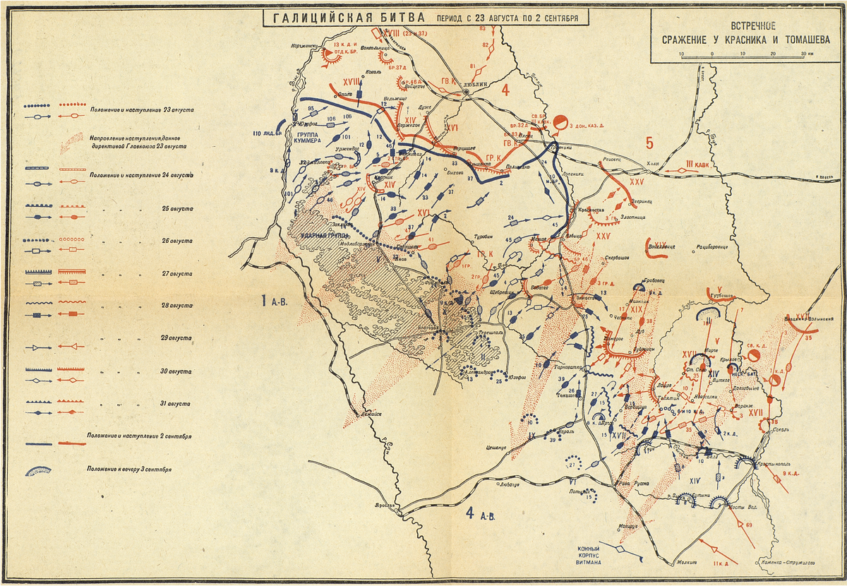 Галицийская операция карта