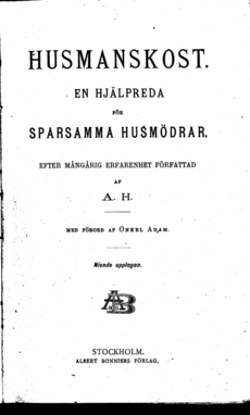 Från ”Husmanskost, en hjälpreda för sparsamma husmödrar”