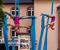 Rank: 19 Aerial silk at the 13th International Street Theater Festival Ludwigshafen