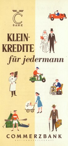 Commerzbank advertising poster (small loans for everyone) (1959) 1959 Commerzbank Kleinkredite fur jedermann.tif