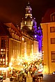 Münzgasse und Frauenkirche bei Nacht