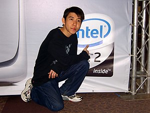 2007資訊月，新加坡超頻專家Shamino出席英特爾的超頻交流活動