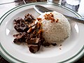 Deep-fried beef and garlic