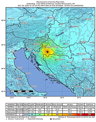 <span class="mw-page-title-main">2020 Petrinja earthquake</span> Earthquake in Croatia